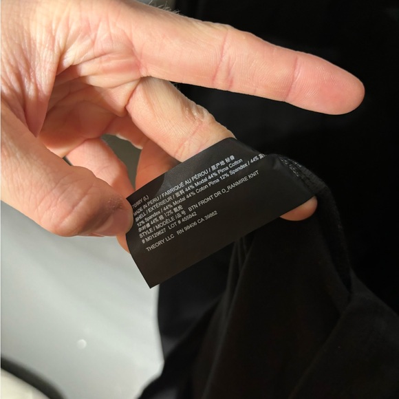 Theory Button Hem Long Sleeve Ranmire Knit Midi Dress Size Large - Picture 6 of 7